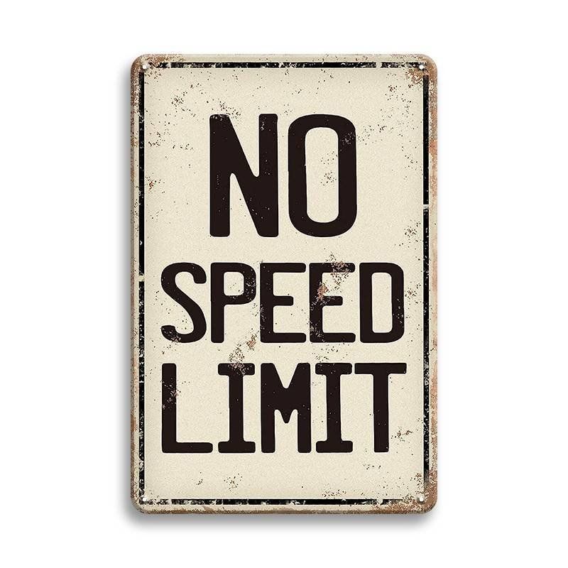Insegne: Blechschild no speed limit vintage – Nuovo e nell'imballaggio originale da Dürnten venduto da theoldstyler 2