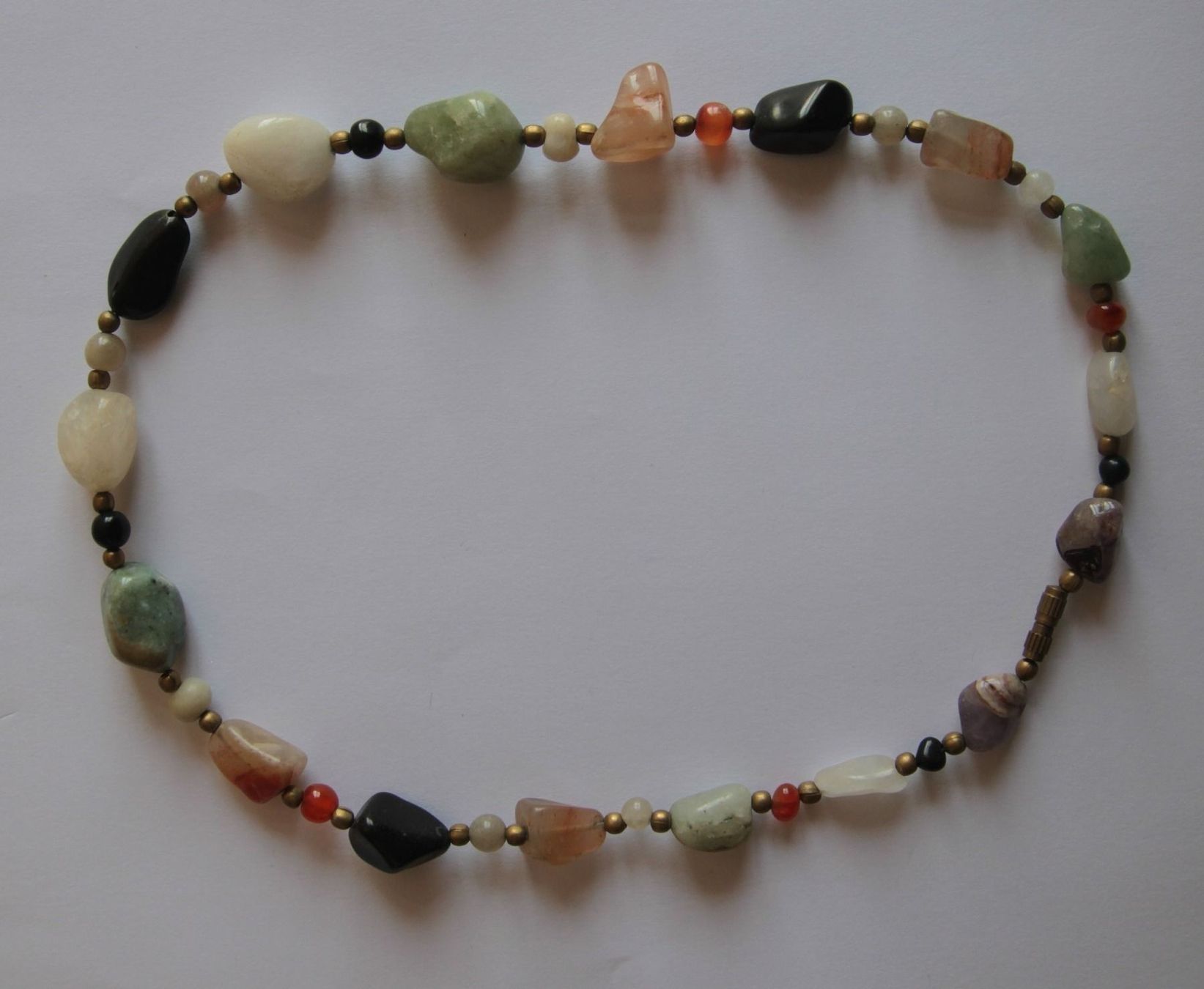 Catenine: AUS NACHLASS: Multi Color Edelstein Schmuck Kette Collier – Usato da Matten b. Interl venduto da EdelsteineInterlaken 1