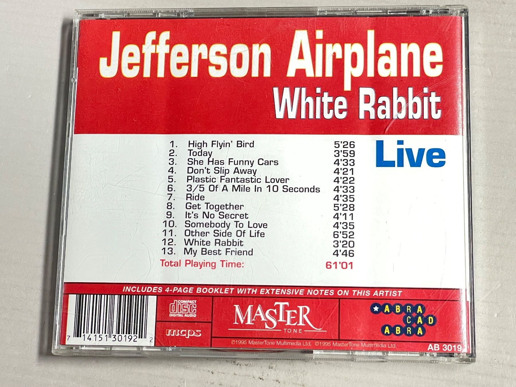 CD: Jefferson Airplane - White Rabbit Live – Usato da Muri b. Bern venduto da AdidasCollector 2