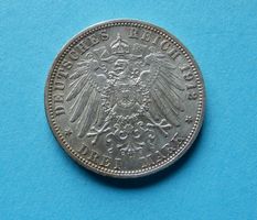 Münze Deutschland 3 Mark 1912 Silber