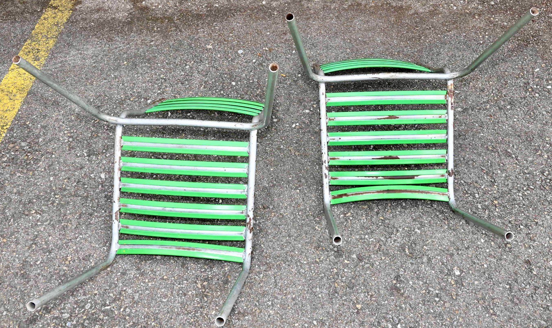 Sedie: 2 gebrauchte Vintage GARTENSTÜHLE grün – Usato da Pfaffhausen venduto da mono_rec 7