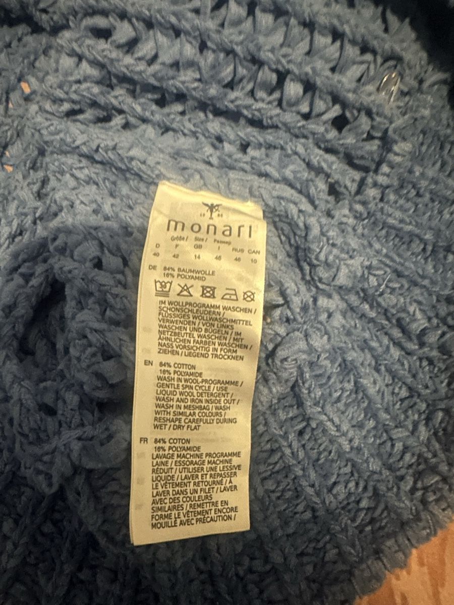 Monari T-shirt: Monari Sommer Strick-Pulli, Gr. 40, blau – Nuovo (secondo la descrizione) da Uettligen venduto da fabi1000 2