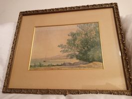 Aquarell Louis Mennet Gemälde