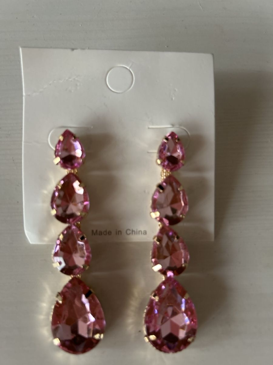 Ohrringe & -stecker: Pink Statement Ohrringe, Tropfenform, Modeschmuck, Neu! – Neu (gemäss Beschreibung) aus Kirchdorf BE von Stella130