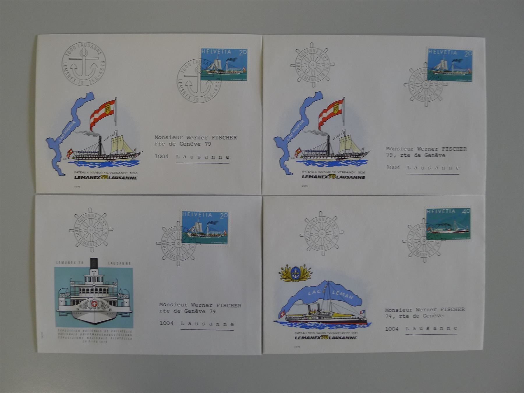 Tutti i francobolli: 1978, Lemanex Sammlung mit FW + Belegen – Usato da Sursee venduto da Luzernerraute 8