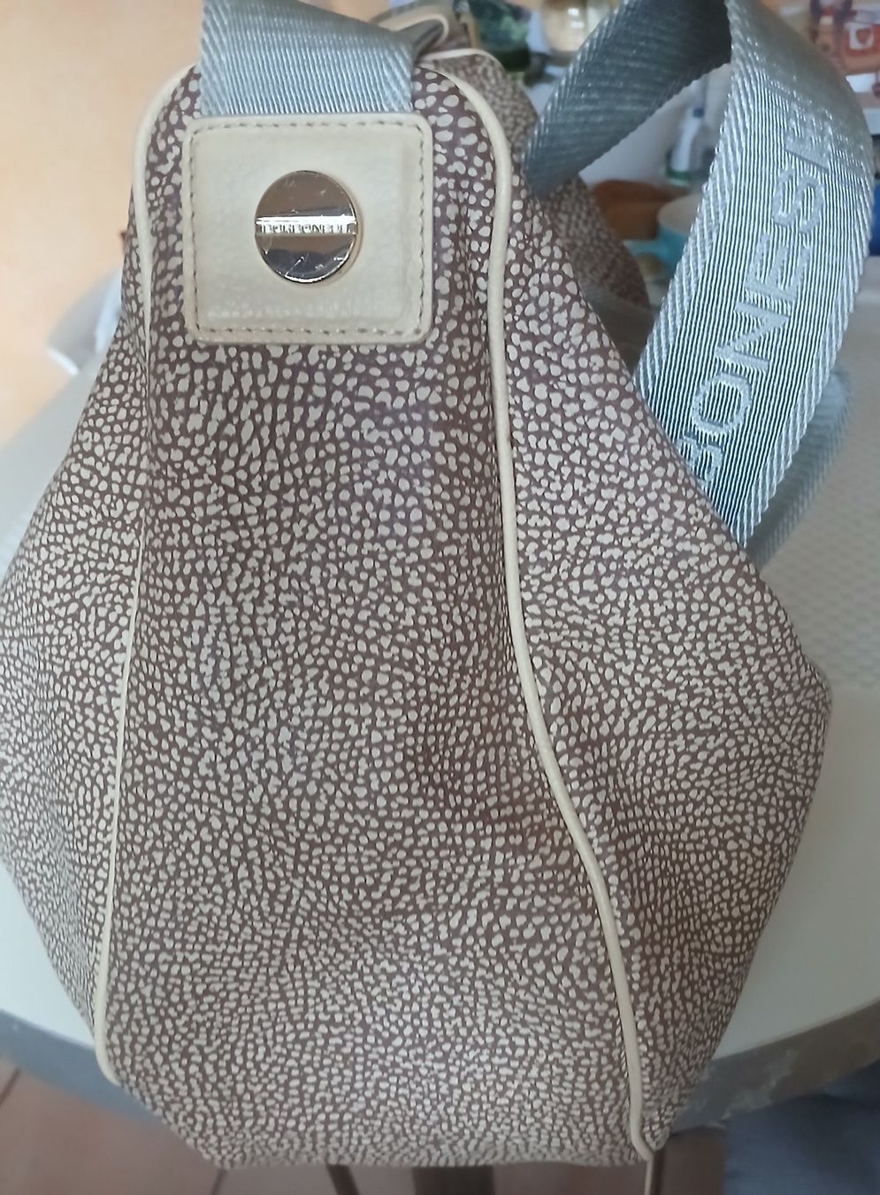 Borbonese Borse da donna: BORBONESE "Mezzaluna" LEATHER DAMEN SCHULTERTASCHE – Usato da Villa Luganese venduto da luxlady 1