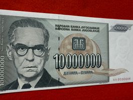 ***Belgrad 1993 - Jugoslawien - 10000000 Dinara UNC - Andrić