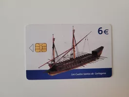 Telefonkarte Spanien "Schiff" los cuatro santos de cartagena