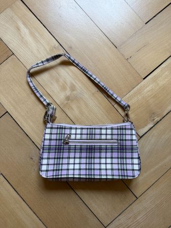 BRANDY MELVILLE - Schultertasche lila kariert
