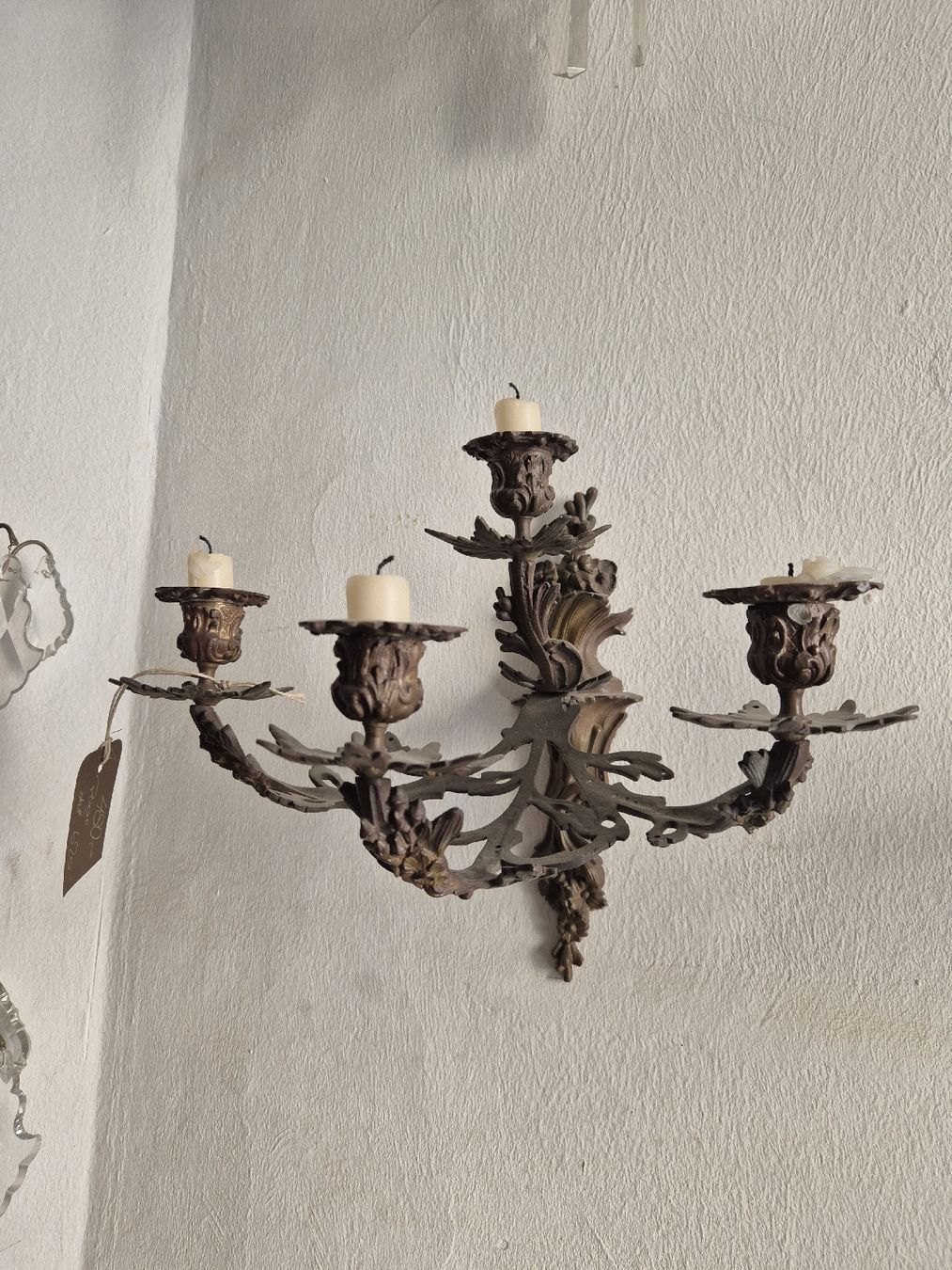 Bougeoirs: antike Wandappliken, Bronze, um1880 – D'occasion à Basel par Gaianed