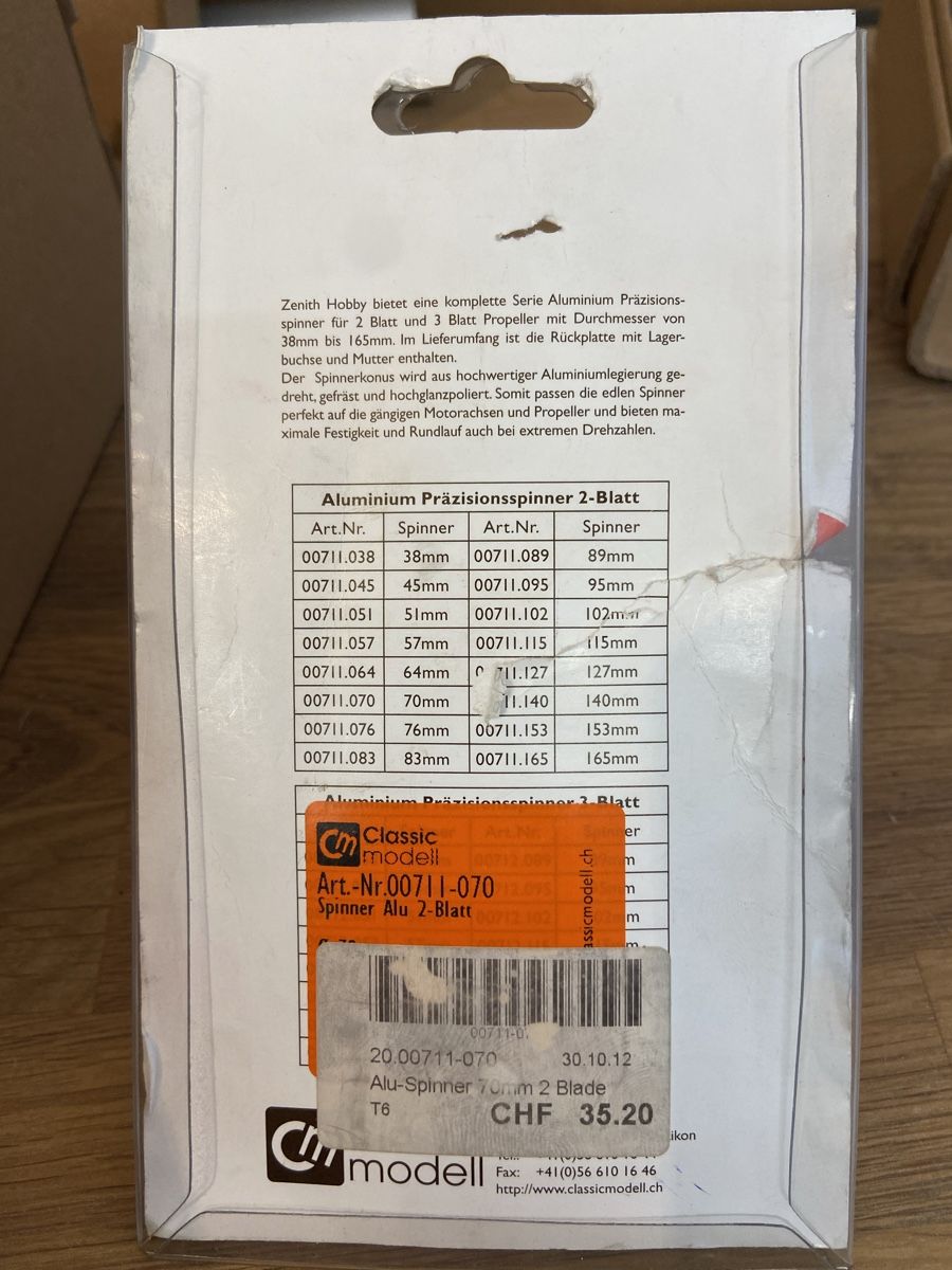 Modellismo RC: Verschiedene Spinner Originalverpackt und gebraucht – Nuovo e nell'imballaggio originale da Pratteln venduto da Arthband 3