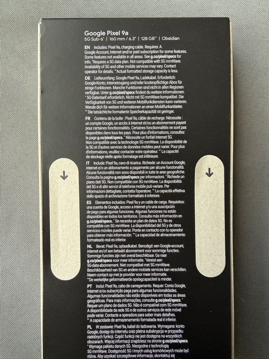 Google Telefoni cellulari / Smartphones: Google Pixel 9a 128 GB Obsidian / neu, ungeöffnet – Nuovo e nell'imballaggio originale da Ostermundigen venduto da airline-trolley 2