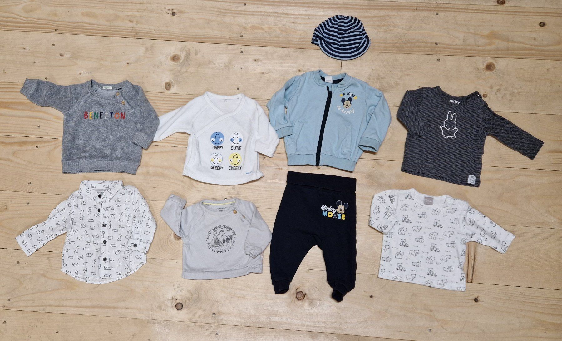 Lotti & Set di vestiti: 6 Baby Oberteile + Micky Mouse Set Gr. 50/56 – Usato da Dreien venduto da vaniih93