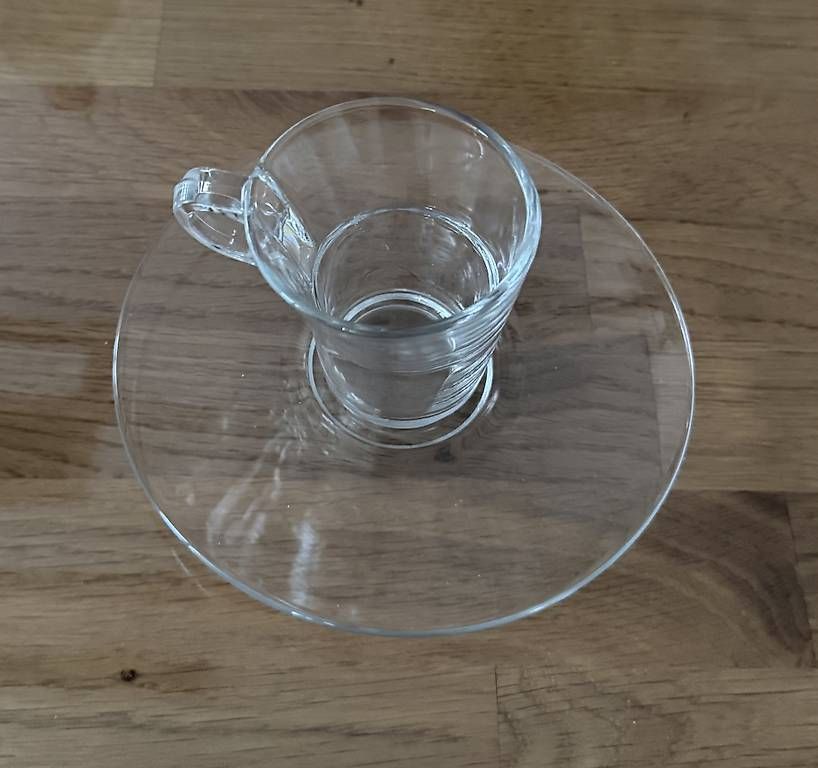 Bicchieri: 12 Espresso Gläser mit Unterteller, klar, Set – Usato da Wittenbach venduto da ame_6sqr 1