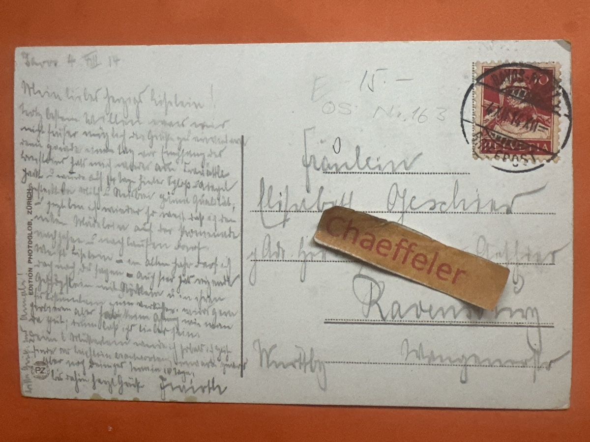 Cartoline postali: 1914 Davos-Platz mit Schlaphörnern – Usato da Zürich venduto da Chaeffeler 1