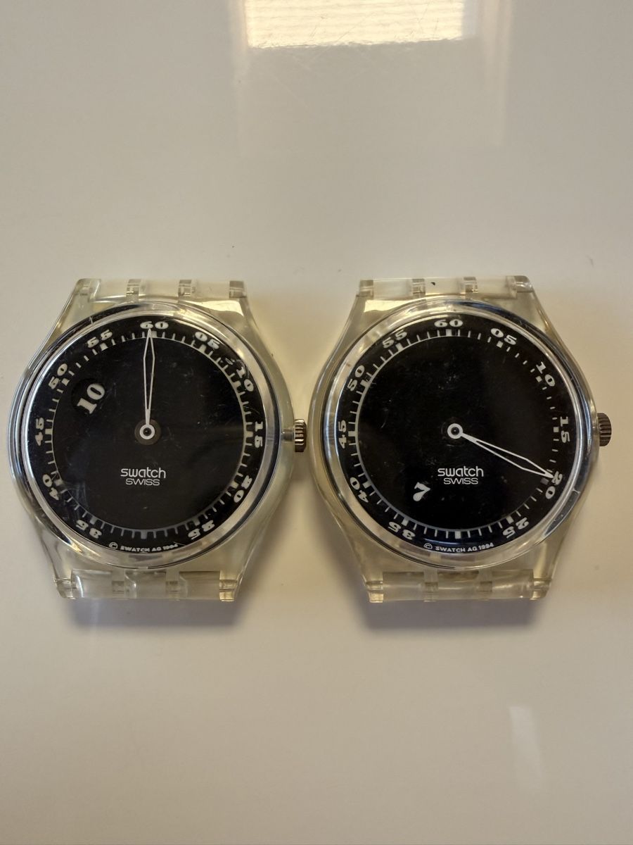 Swatch Orologi: 2 Swatch Dummys 90er Jahre – Difettoso da Appenzell venduto da BumpRiver
