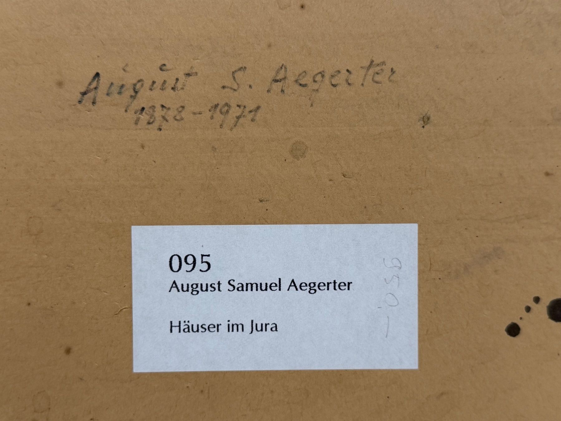 Gemälde: August Aegerter (1878-1971) Original Gemälde – Gebraucht aus Basel von PAUL_ART 7