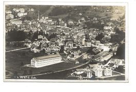 Wald (ZH) Dorfansicht mit Bahnhof - Fabrik - Foto-AK - 1923