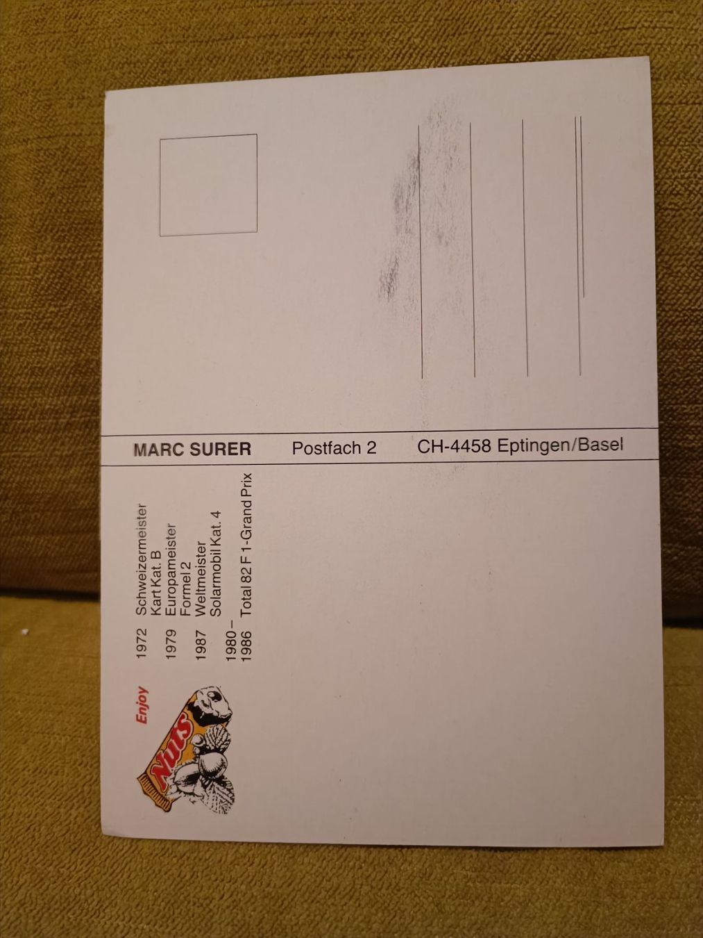 Autografi: Marc Surer - Formel 1 – Usato da Menziken venduto da Autogramme 1