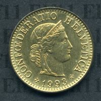CHF___0.05 1993 -stgl 5 Rappen