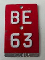 Velonummer BE 63 plaque Velo