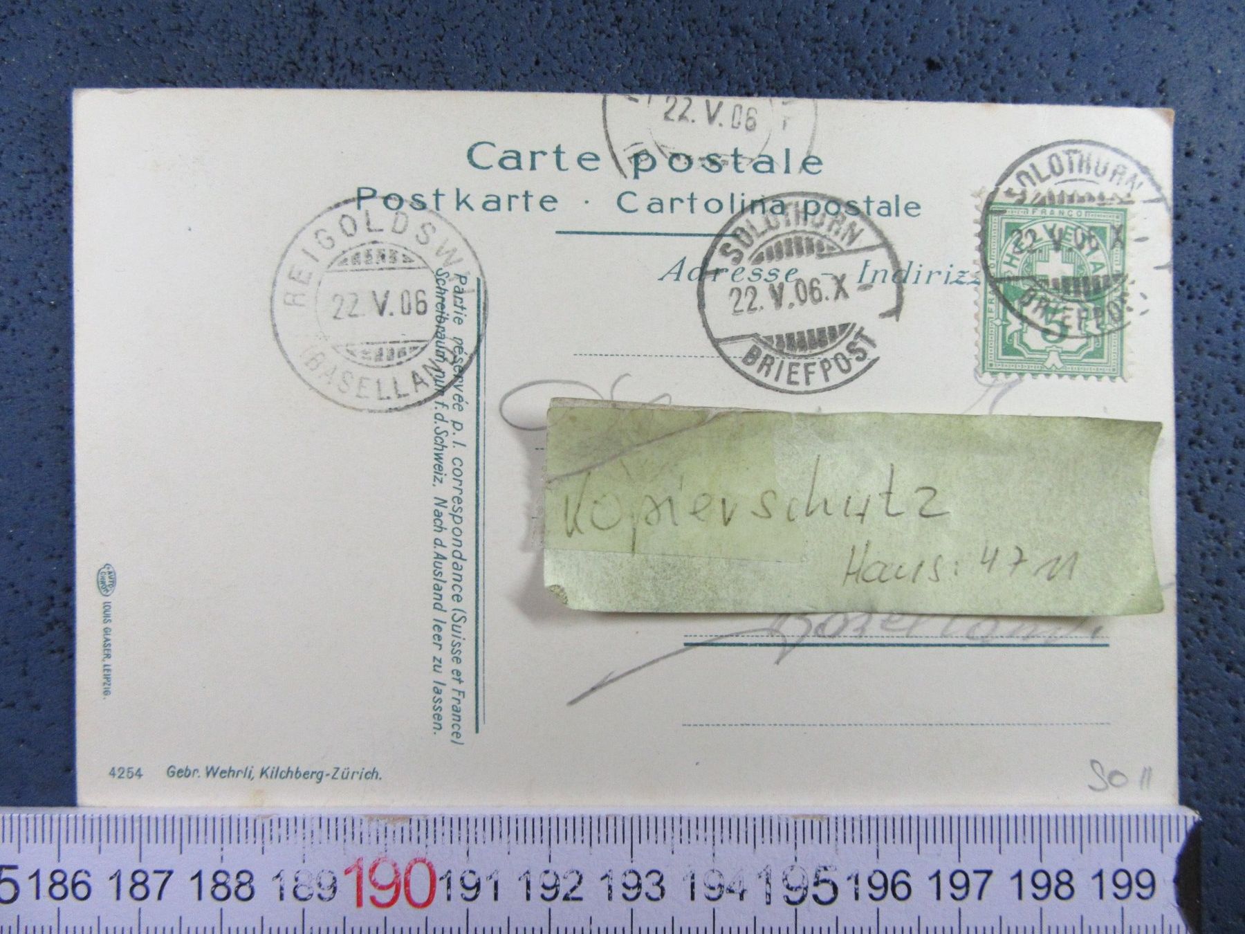 Ansichtskarten: SOLOTHURN EINSIEDELEI BELEBT 1906 – Gebraucht aus Ettingen von Hausi4711 2