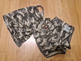 Ensemble d'été camouflage: débardeur + short Miami T 134