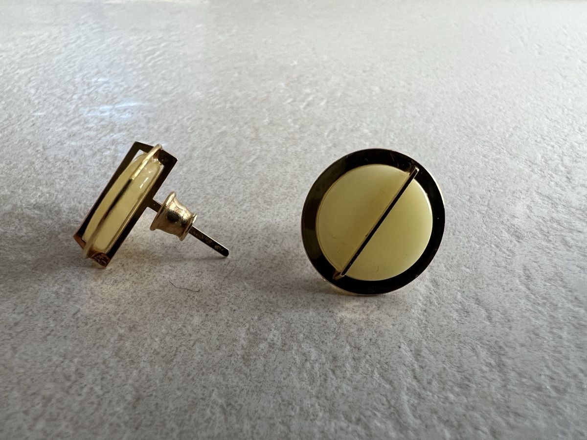Orecchini pendenti & Orecchini a lobo: Amber gold plated earrings – Nuovo e nell'imballaggio originale da Corsier GE venduto da Karol_save_planet 3