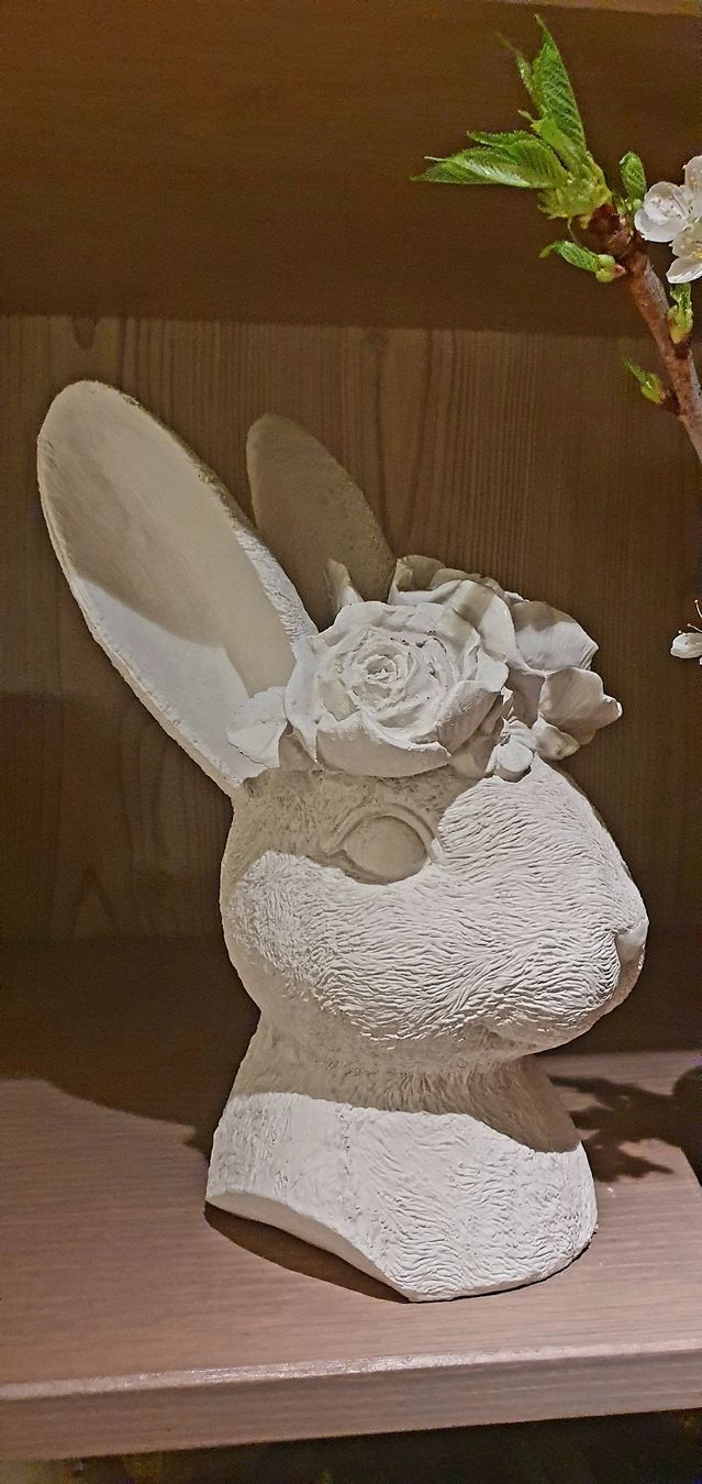 Figuren: Beton Deko Hasenbüste 21cm hoch. – Neu (gemäss Beschreibung) aus Künten von mari.h 2