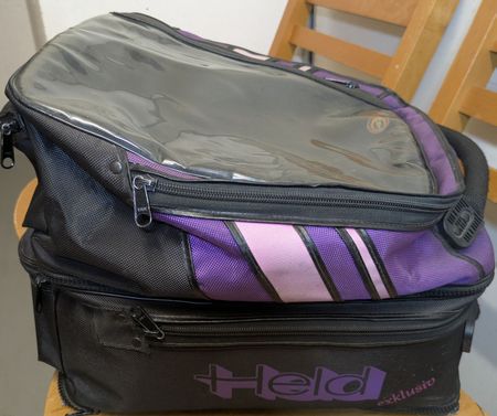 Held Exklusiv Motorradtankrucksack Tourentasche Schwarz/Lila