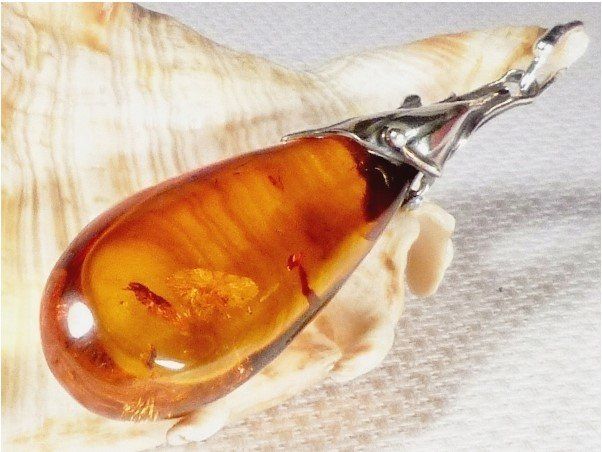 Ciondoli: Pendentif en argent avec ambre – Nuovo e nell'imballaggio originale da NYON venduto da artnetgallery 3