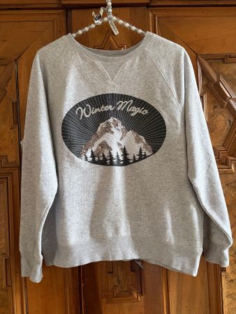 RETRO SWEATSHIRT WINTER MAGIC Größe M 100 % Baumwolle