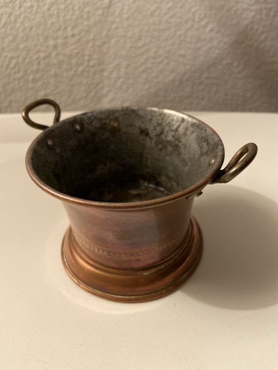 Cocotte Ancienne En Cuivre Made In France - Diamètre 20,5 Cm - Très Bon état