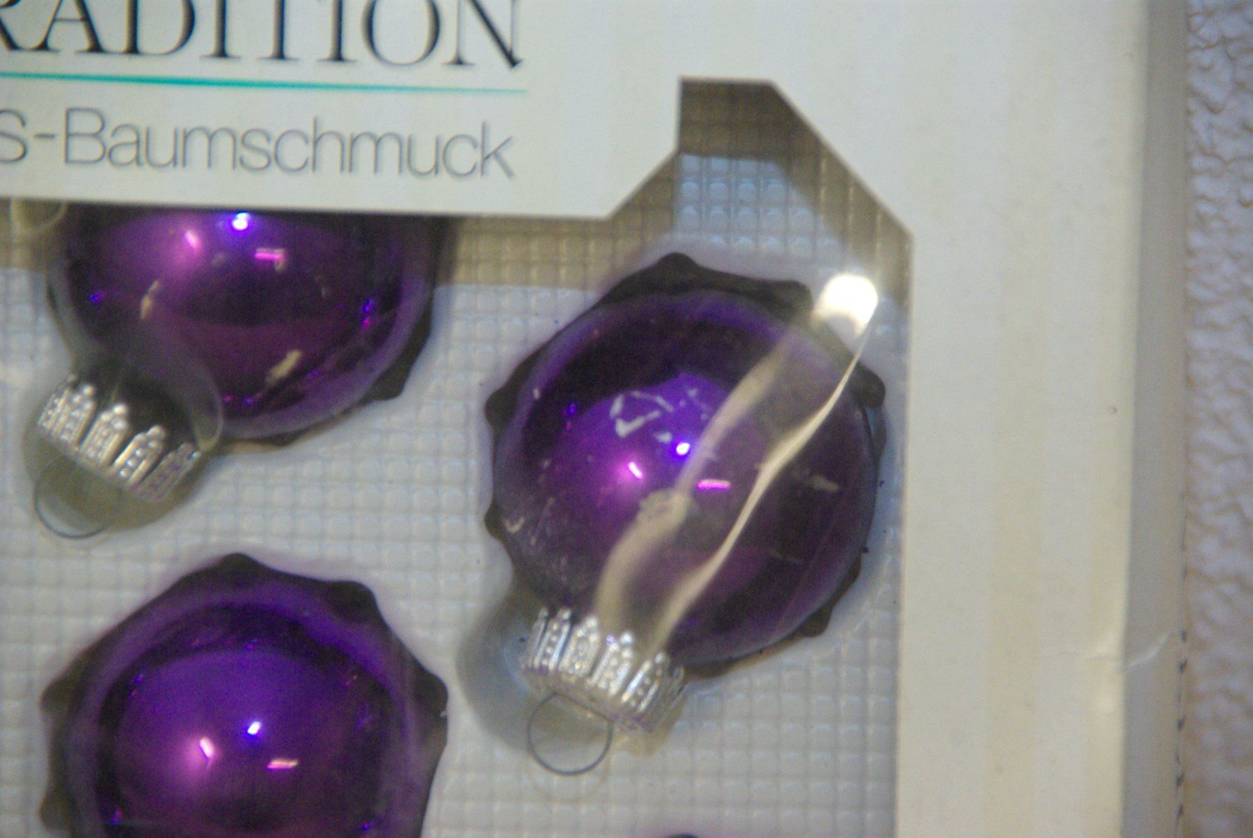 Tutte le decorazioni: Weihnachtkugeln violett, Glas-Baumschmuck – Usato da Herisau venduto da Cevianer1844 4