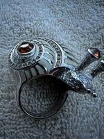 Ausgefallener Ring🐌 Silberlook, Grösse 18. Neuwertig!