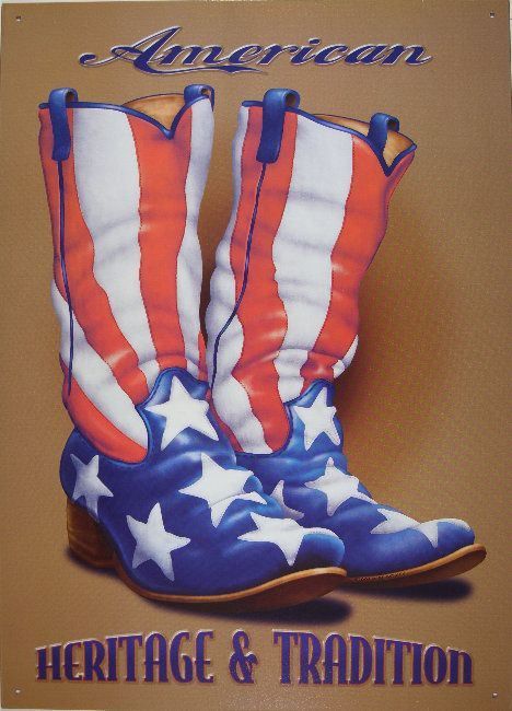 Schilder: Blechschild-AMERICAN HERITAGE&TRADITION - 30 X 40 CM – Neu und originalverpackt aus Rupperswil von big-one-sale