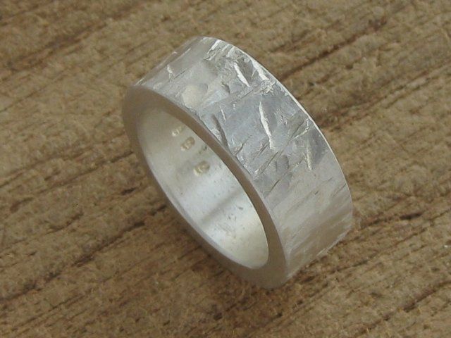 Anelli: breiter UNIKAT Ring Silber 999 Hammerschlag / Gr. 55 – Nuovo (secondo la descrizione) da Ermatingen venduto da Decovin 2