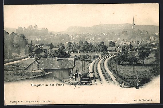 Cartes postales: Burgdorf, Teilansicht mit Bahngleis in d – D'occasion à Berlin par bartko-reher