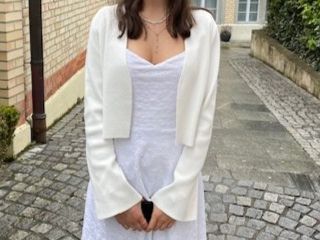 Bolero: Elegantes weisses Jäckchen – Usato da Winterthur venduto da venutius 1