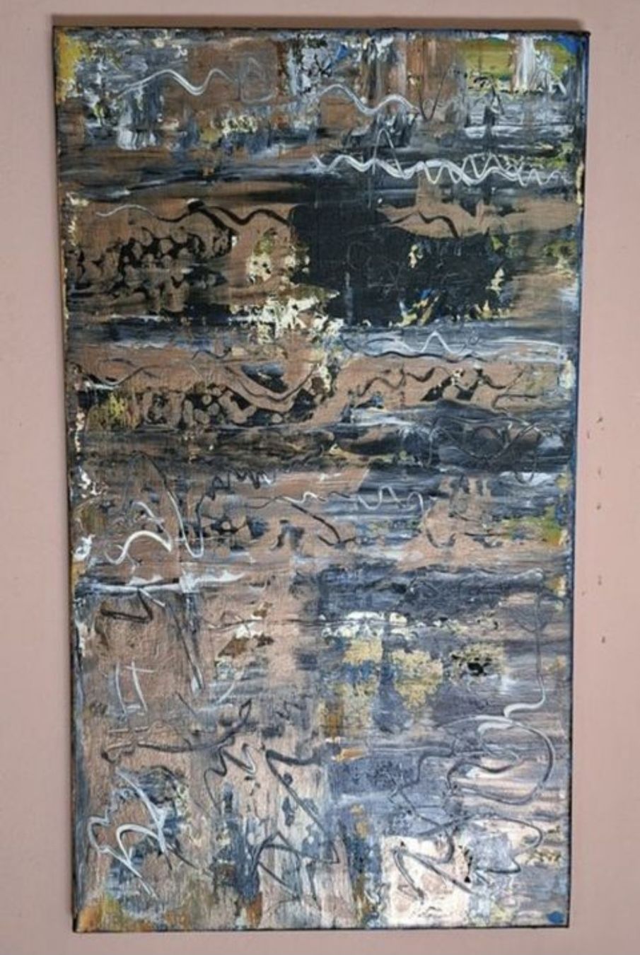 Dipinti: Abstraktes Bild handmade 40×70 – Nuovo (secondo la descrizione) da Riehen venduto da Steinbock1970