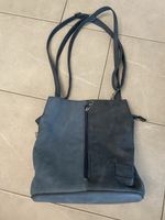 Blaue Umhängetasche aus Kunstleder
