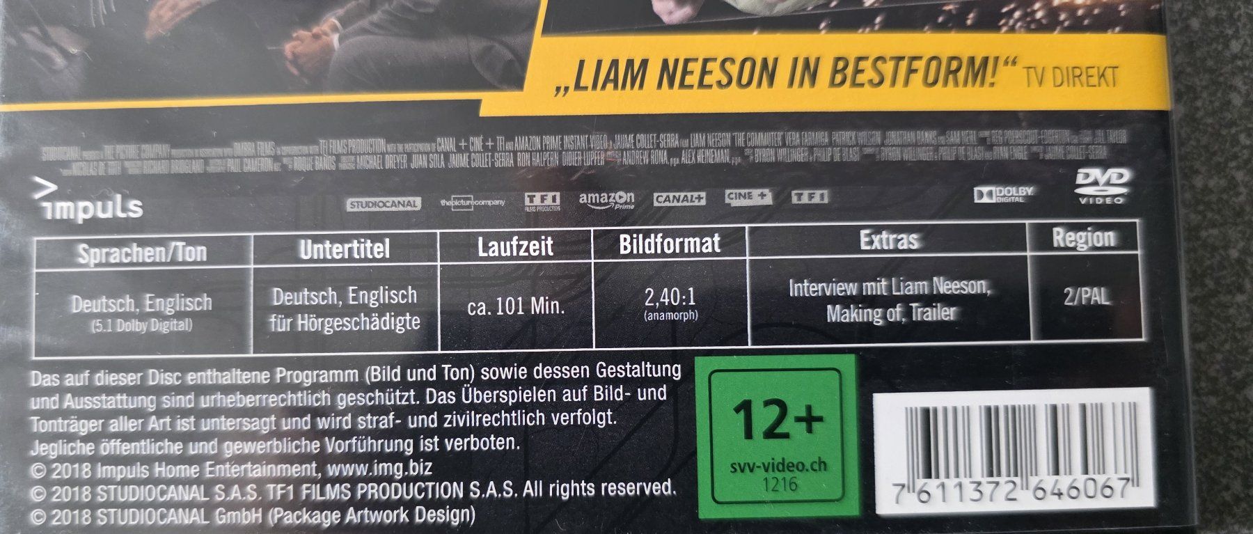 Tous les DVDs: DVD The Commuter / Liam Neeson – D'occasion à Oetwil am See par fineli2 1