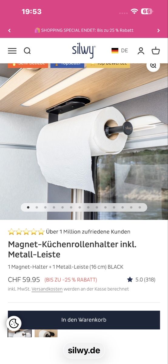 Calamite: Silwy Magnetküchenrollerhalter NEU – Nuovo (secondo la descrizione) da Schönenberg ZH venduto da Maieriisli68 3