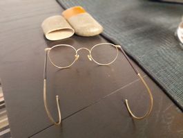 Vintage Goldbrille, Carl Conrad Optiker Chur mit Etui