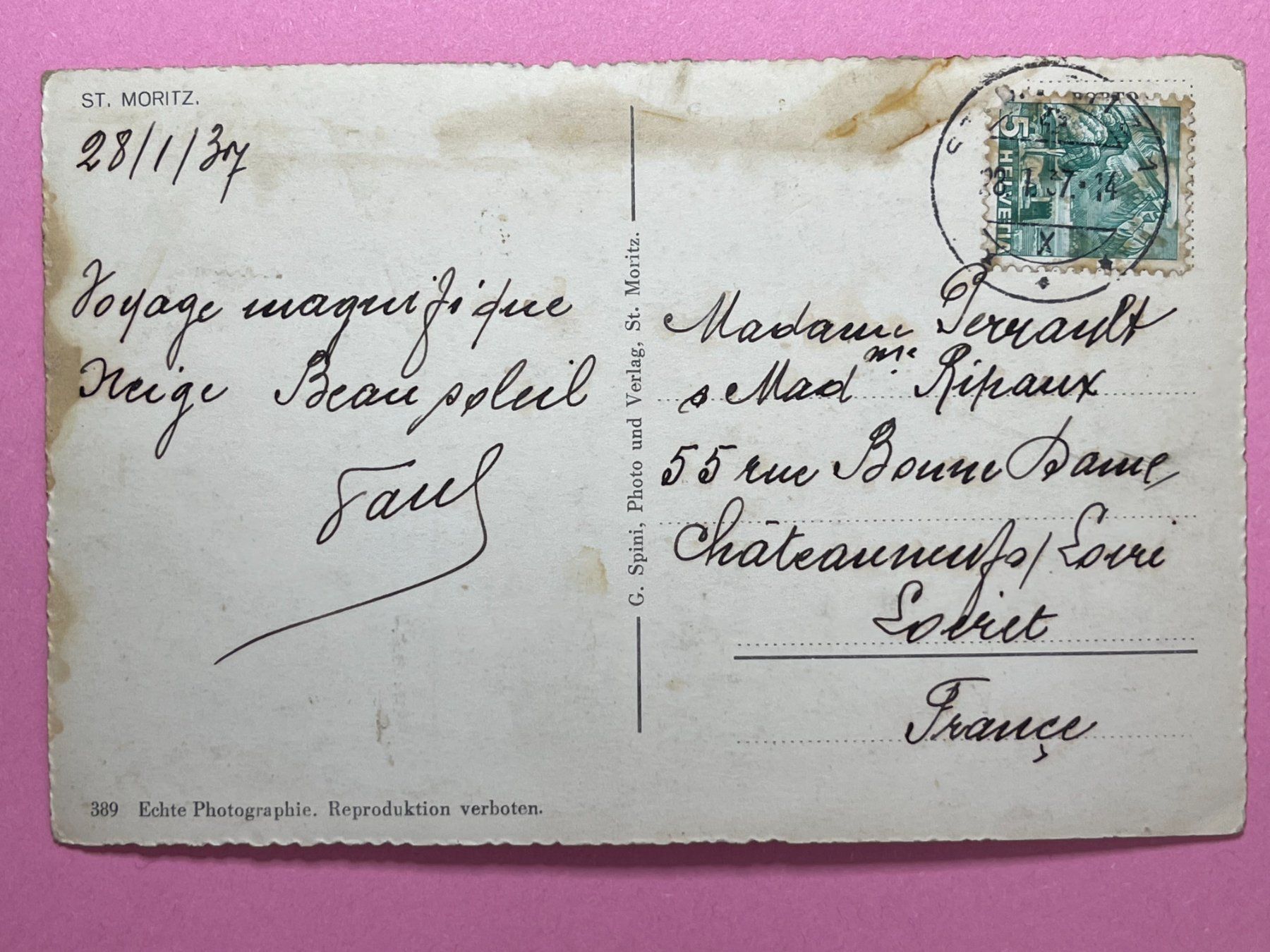 Ansichtskarten: St. Moritz – Gebraucht aus Steg VS von danwer74 1