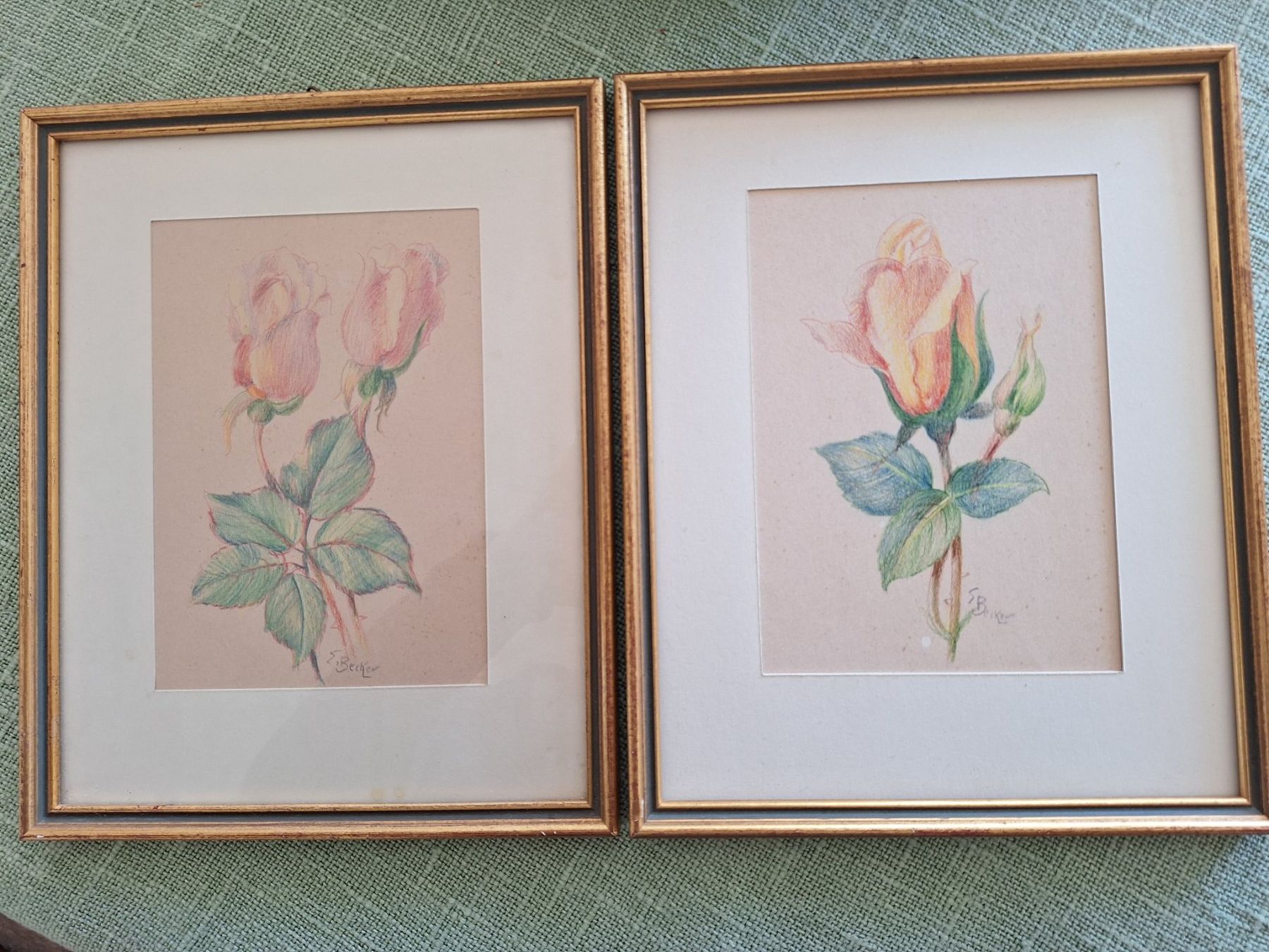 Gemälde: E. Becker ROSES – Gebraucht aus Bevaix von bohrap
