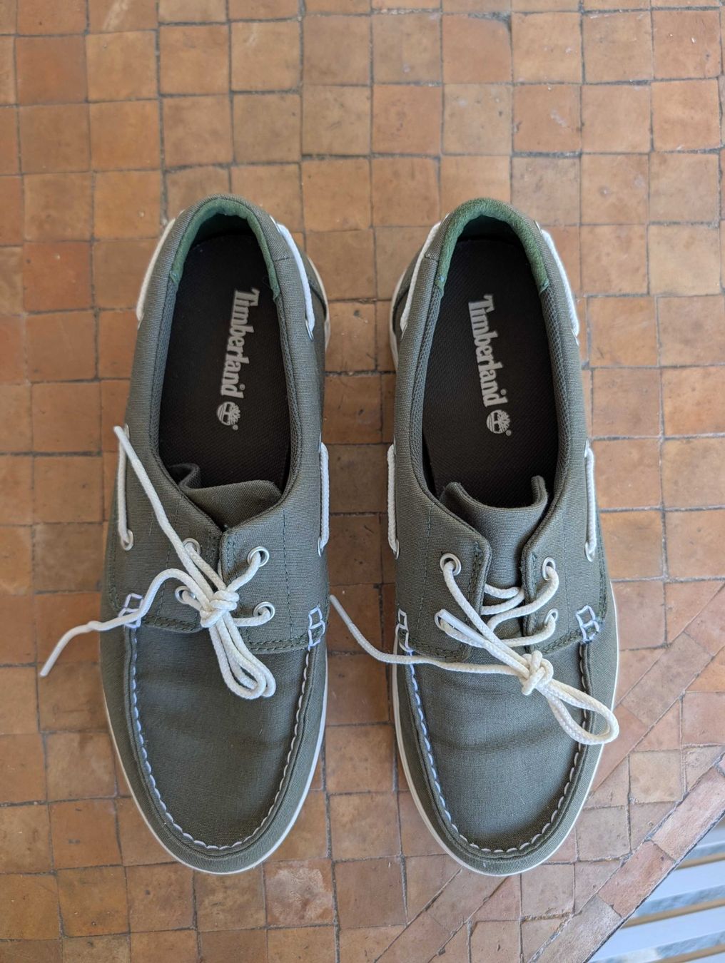 Timberland Herrenschuhe: Chaussures bateau Timberland vert olive – Gebraucht aus Couvet von mal_tk2g 2