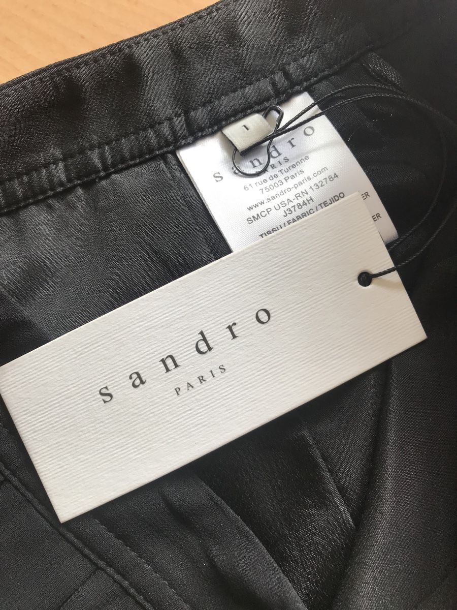 Sandro Gonne: Jupe noire SANDRO, taille 1, neuve avec étiquette – Nuovo e nell'imballaggio originale da Morges venduto da sandy069 6