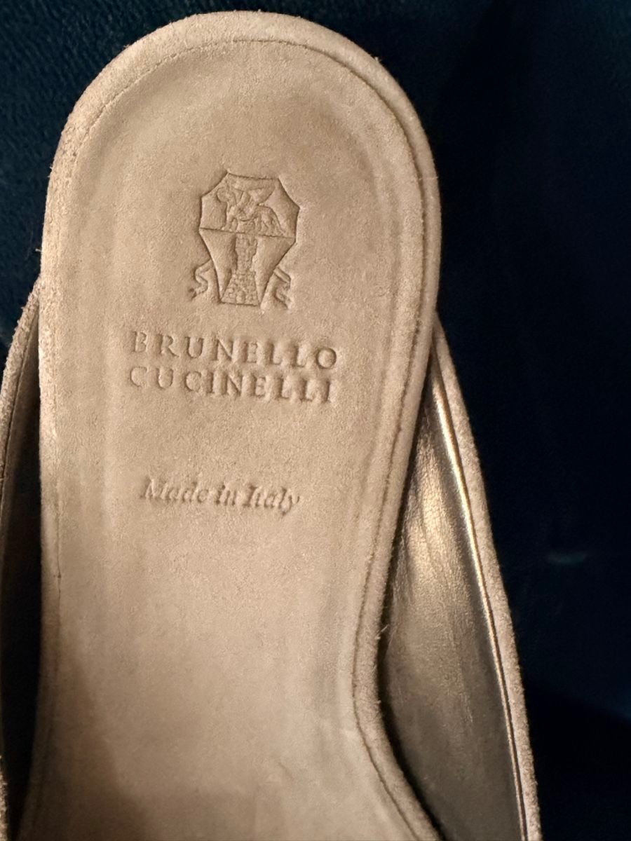 Brunello Cucinelli Damenschuhe: Mules donna Brunello Cucinelli camoscio beige – Gebraucht aus Lugano von fer_ckb9 4