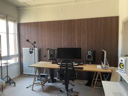 Restposten: 5 Akustikpaneele dunkles Holz 240x52x3